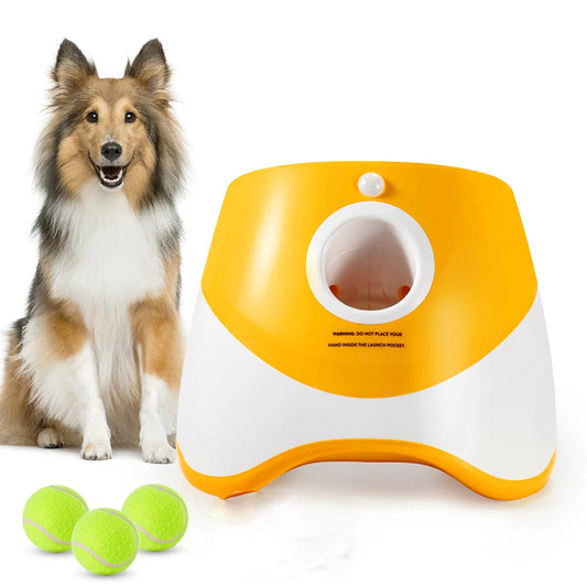 Automatic Tennis Ball Launcher for Dogs — USB Rechargeable Fetch Machine